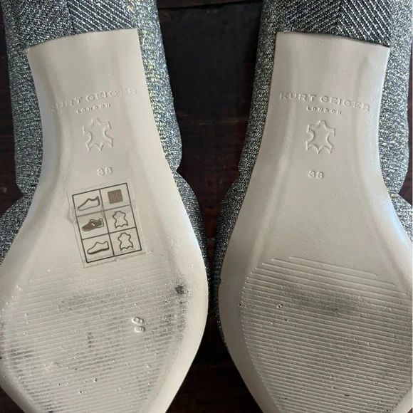 Kurt Geiger Glittery Gold/Silver Iridescent Women's Heels - Picture 9 of 10